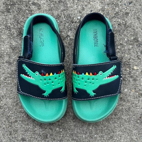 Gymboree Boys’ Alligator Velcro Closure Sandals – Size 11 - Picture 1 of 3